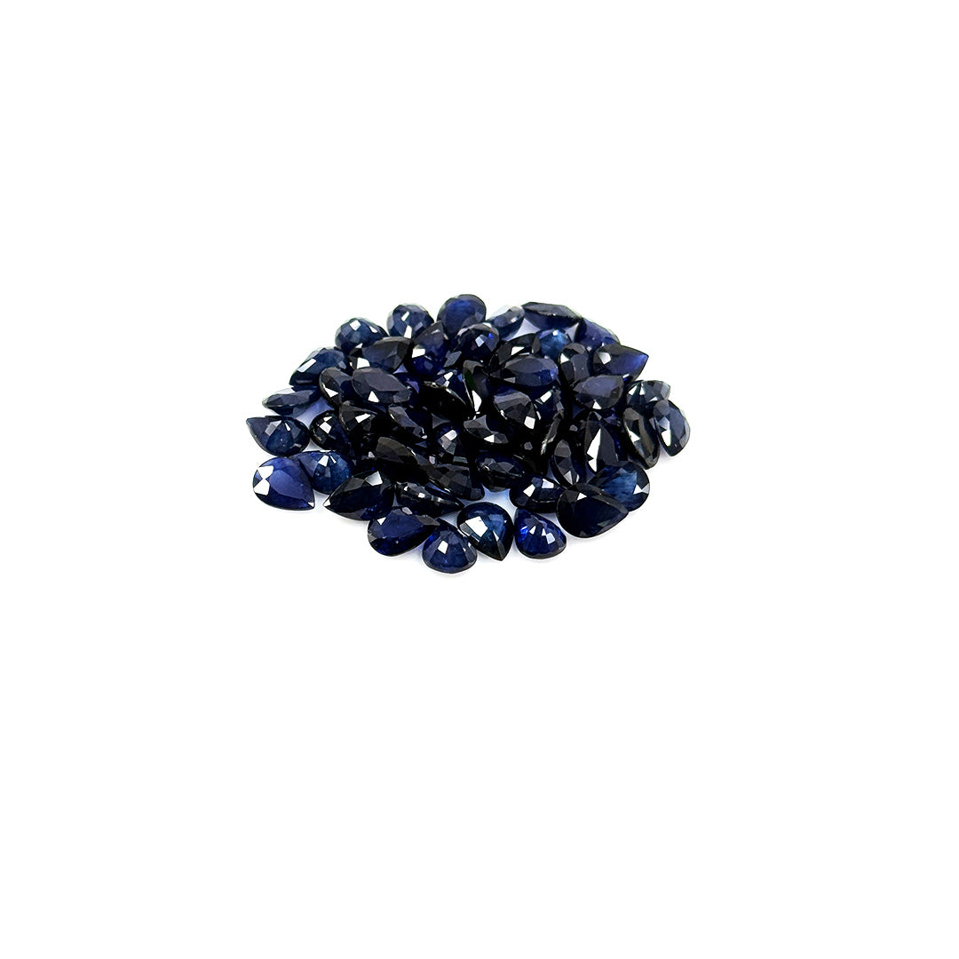 Natural Bangkok Blue Sapphire Calibrated Pears | 5x7mm & 6x8mm