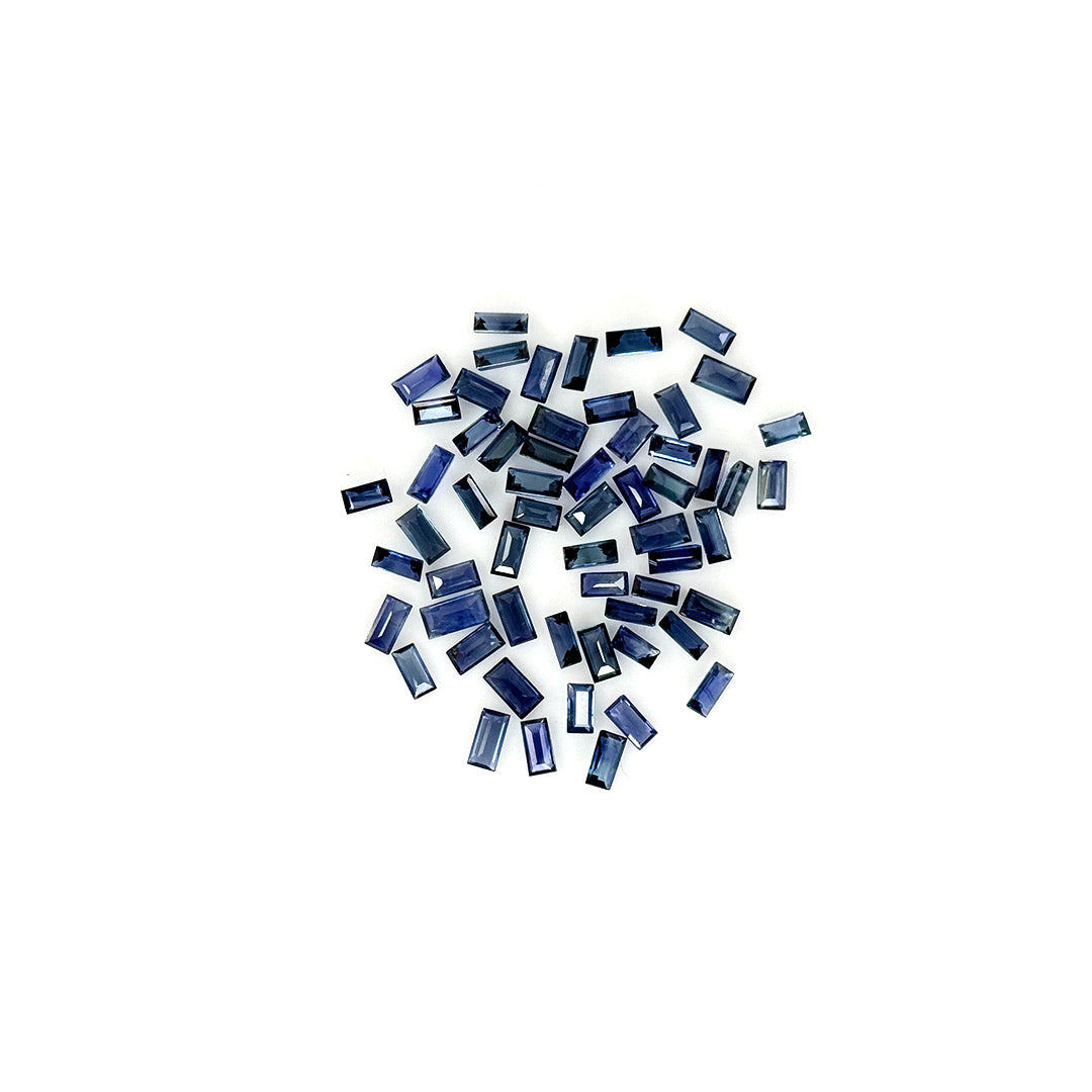 Natural Bangkok Untreated Blue Sapphire Calibrated Baguettes 2x3mm