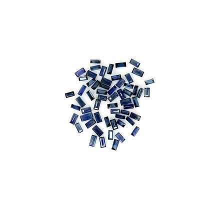 Natural Bangkok Untreated Blue Sapphire Calibrated Baguettes 2x3mm