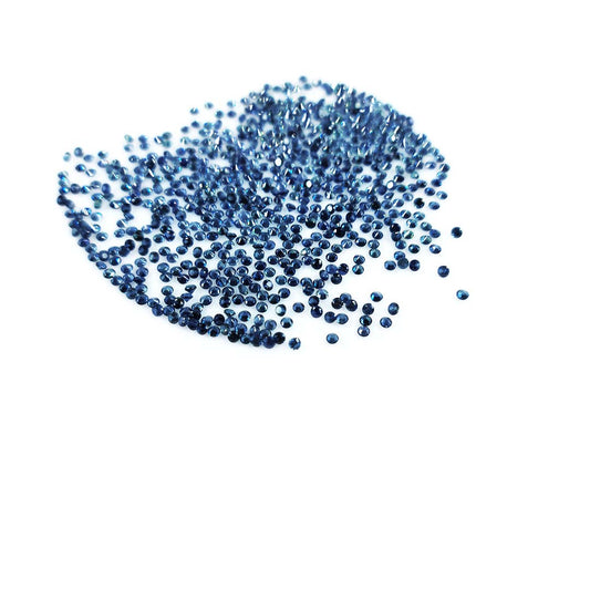 Natural Untreated  Blue Sapphire Calibrated Diamond Cut Rounds 2mm