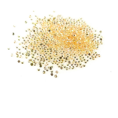 Natural Untreated Honey Sapphire Calibrated Diamond Cut Rounds | 1.5mm & 1.75mm