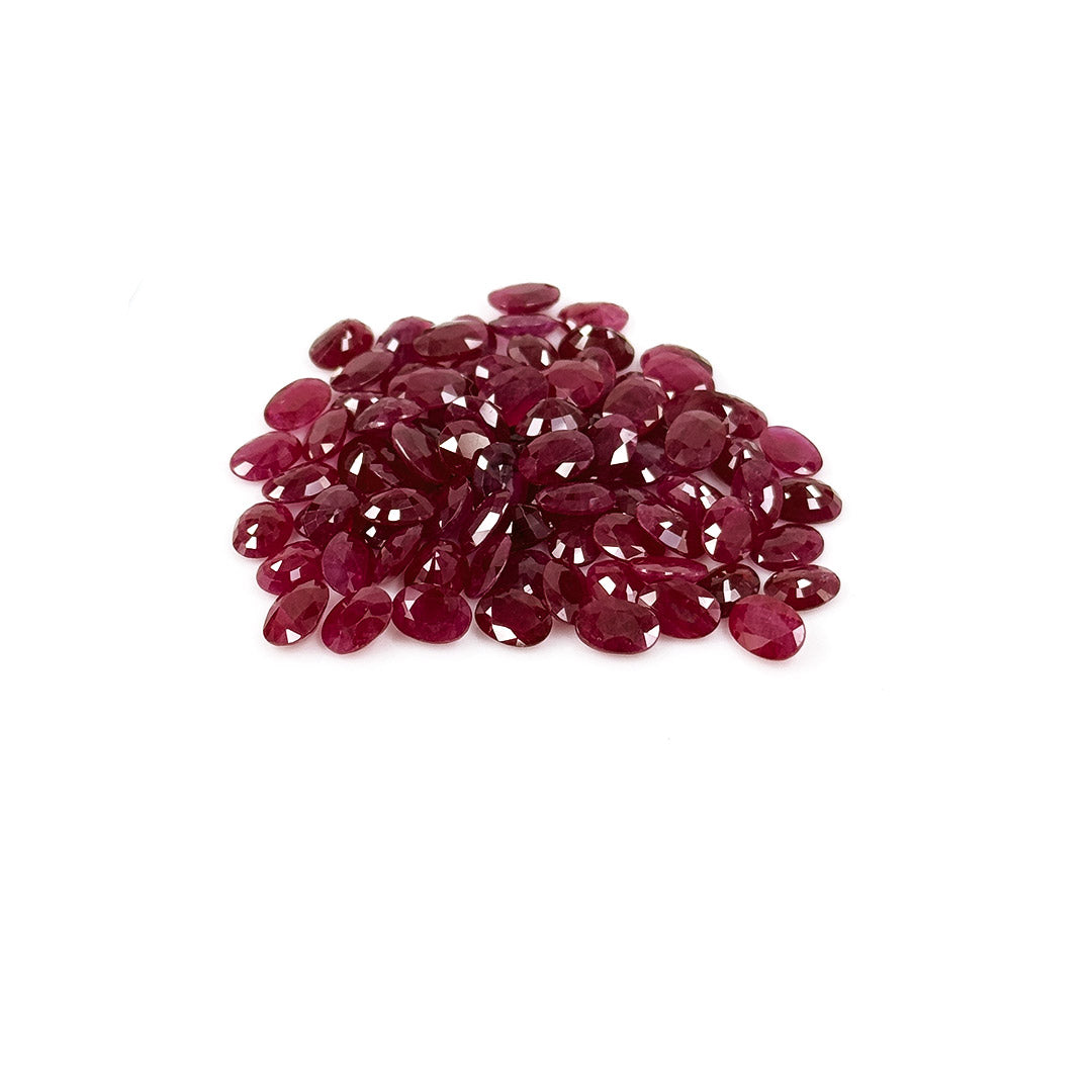 Natural Burma Untreated Ruby Calibrated Ovals | 5x7mm & 6x8mm