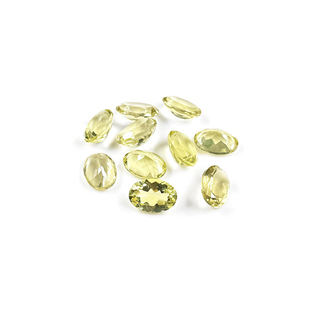 Natural Lamon Quartz Calibrated Ovals | 7x9mm & 8x10mm