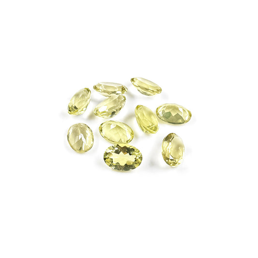 Natural Lamon Quartz Calibrated Ovals | 7x9mm & 8x10mm