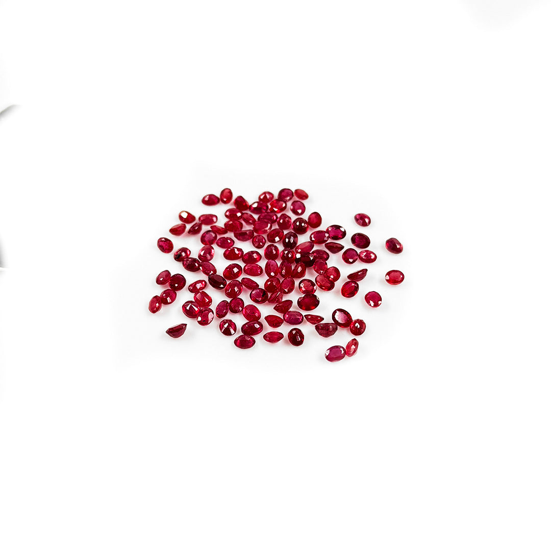Natural Bangkok Ruby Calibrated Ovals | 3x4mm & 4x5mm
