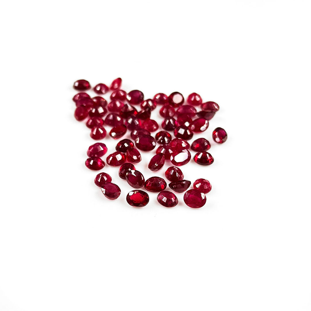 Natural Bangkok Ruby Calibrated Ovals | 7x8mm & 8x9mm