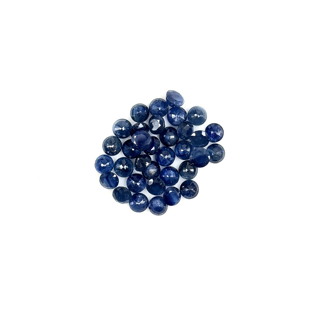 Natural Untreated Blue Sapphire Calibrated Rounds | 5mm & 6mm