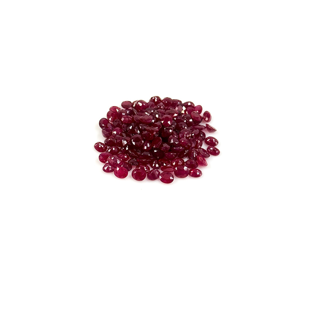 Natural African Untreated Ruby Calibrated Ovals | 3x4mm & 4x5mm
