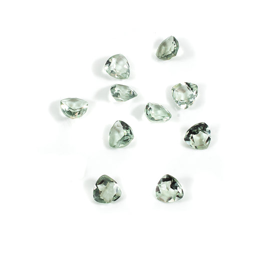 Natural Green Amethyst Calibrated Trillions | 7mm & 8mm