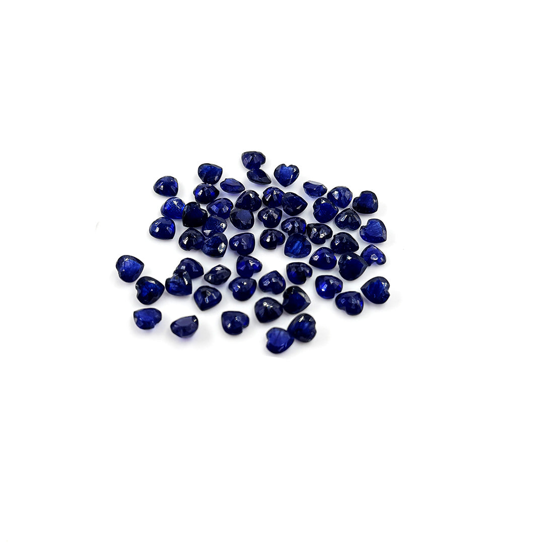 Natural  Bangkok Blue Sapphire Calibrated Hearts| 3mm & 4mm