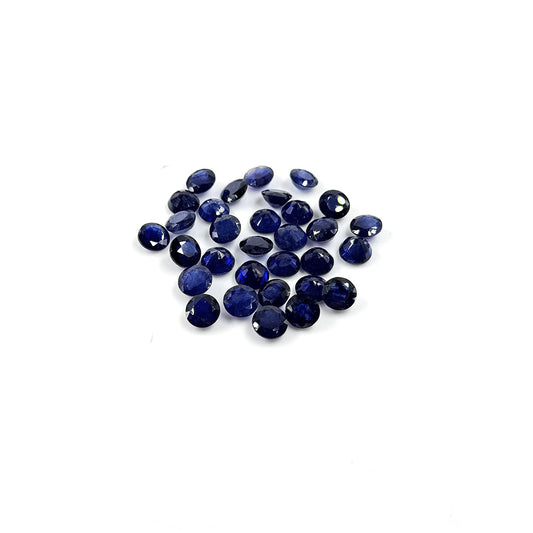 Natural  Bangkok Blue Sapphire Calibrated Rounds | 7mm & 8mm