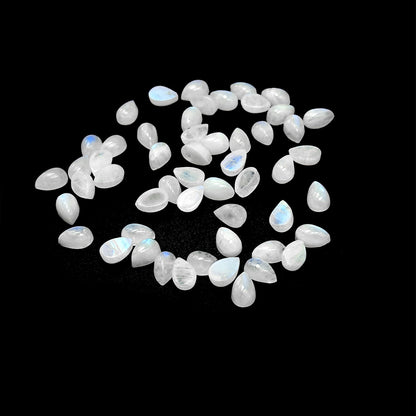 Natural Moon Stone Calibrated Cabochon Pears | 7x9mm & 8x10mm