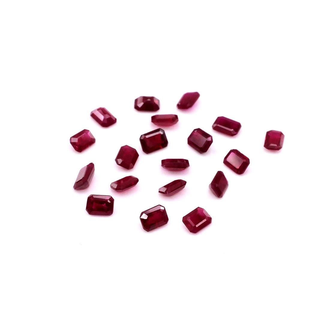 Natural Burma Untreated Calibrated Ruby Octagons | 3x5mm & 4x6mm