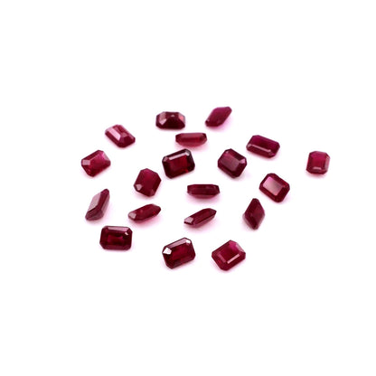 Natural Burma Untreated Calibrated Ruby Octagons | 3x5mm & 4x6mm