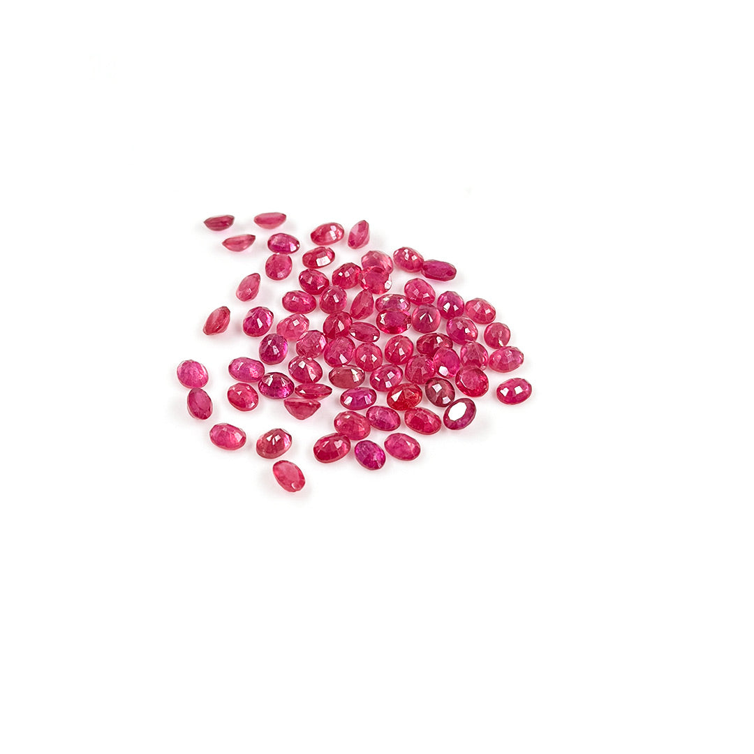 Natural Bangkok Ruby Calibrated Ovals | 2x3mm & 3x4mm