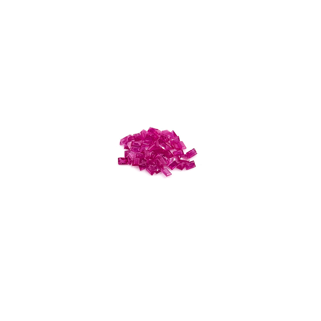Natural Mozambique Untreated Ruby Calibrated Baguettes 2x3mm