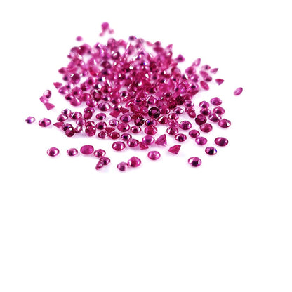Natural Burma Untreated Ruby Calibrated Diamond Cut Rounds | 1.5mm & 2mm