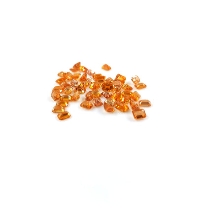 Natural Untreated Orange Sapphire Calibrated Octagons, 3x4mm
