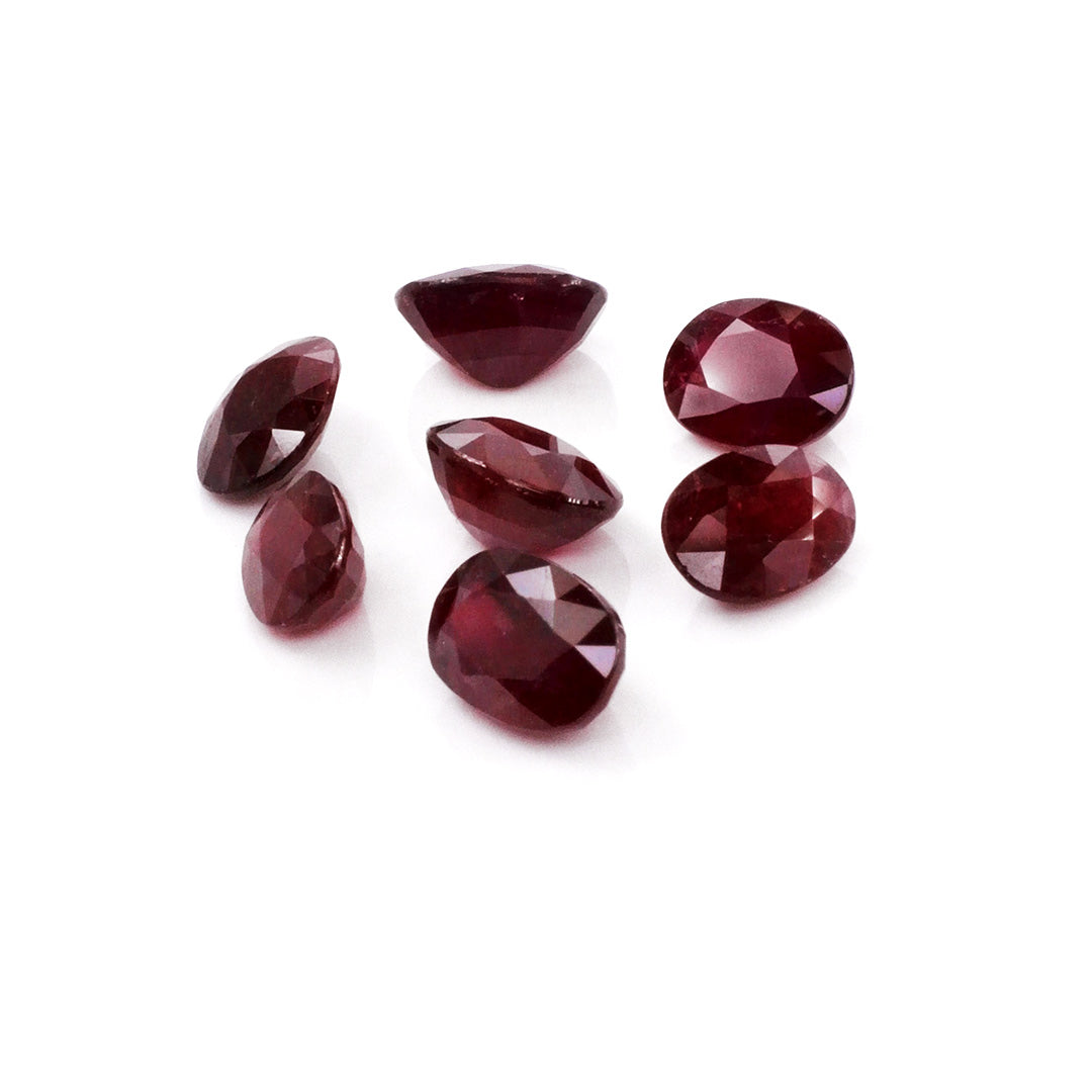 Natural African Untreated Calibrated Ruby Ovals | 8x10mm & 9x11mm