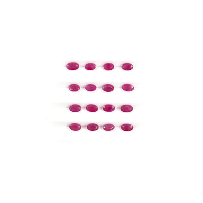 Natural African Untreated Ruby Calibrated Ovals | 3x5mm & 6x4mm