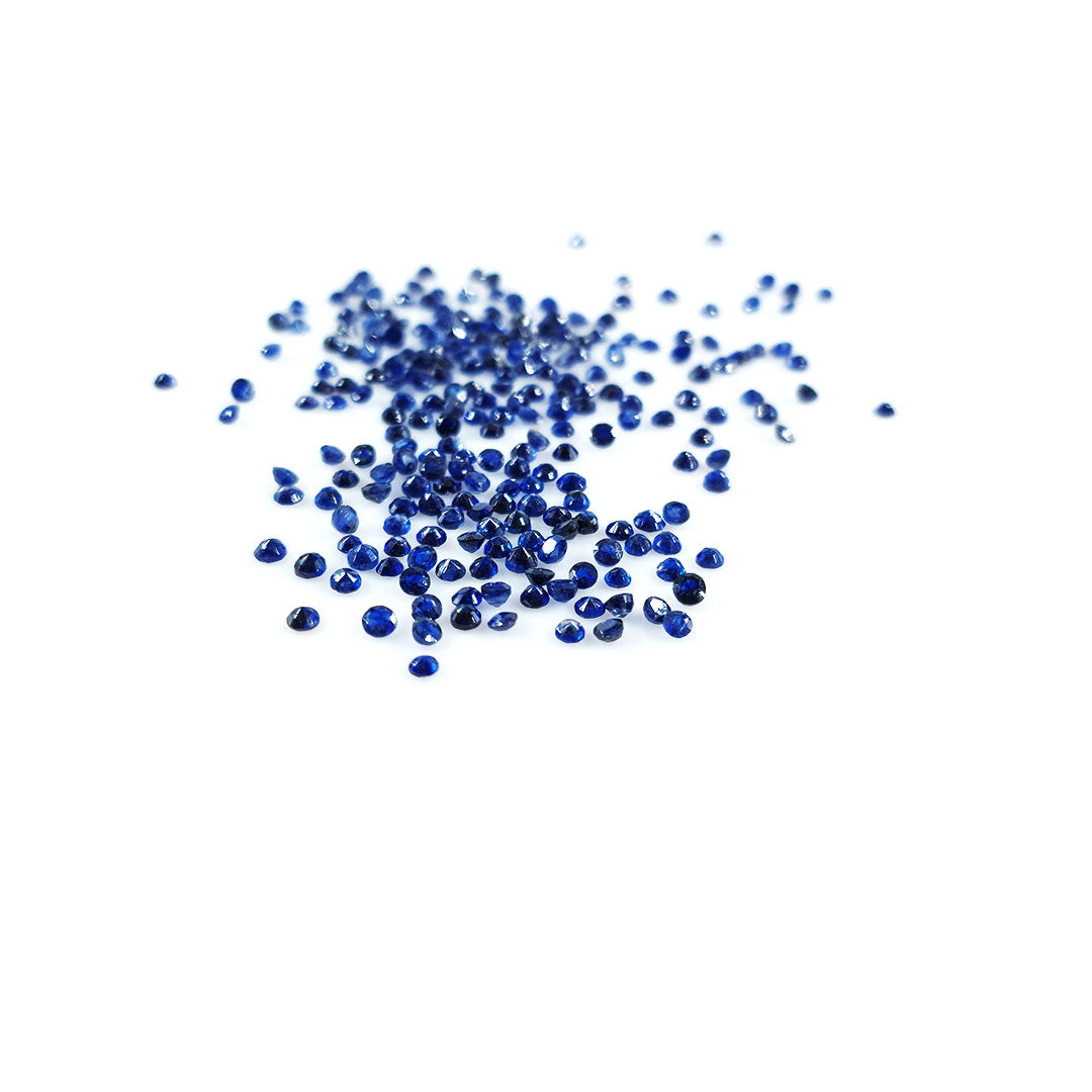 Natural  Bangkok Blue Sapphire Calibrated Rounds, 2mm