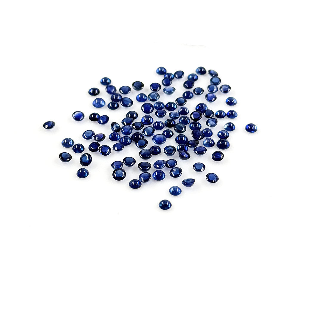 Natural Untreated Blue Sapphire Calibrated Rounds | 3mm & 3.5mm