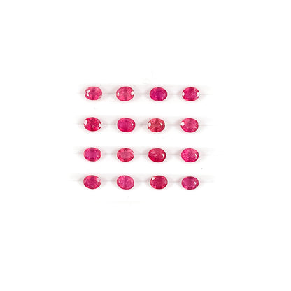 Natural Bangkok Ruby Calibrated Ovals | 2x3mm & 3x4mm