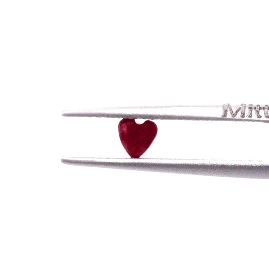 Natural African Untreated Calibrated Ruby Hearts | 4mm & 4.5mm