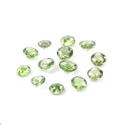Natural Untreated Green Sapphire Calibrated Rose Cut Rounds | 3mm & 4mm