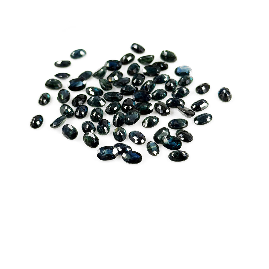 Natural  Bangkok Untreated Teal Sapphire Calibrated Ovals | 3x5mm & 6x4mm