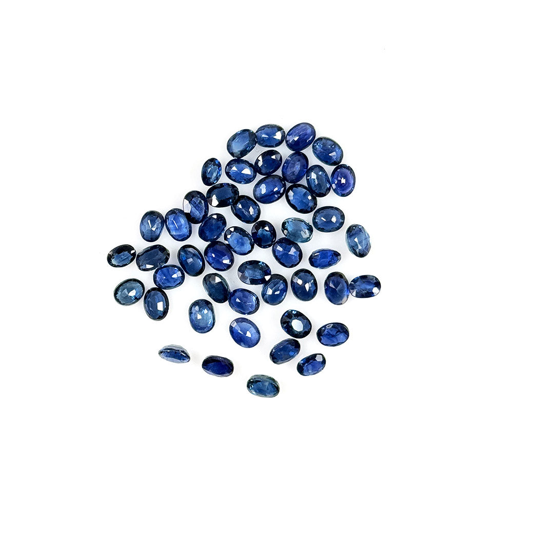 Natural Untreated Blue Sapphire Calibrated Ovals | 3x4mm & 4x5mm