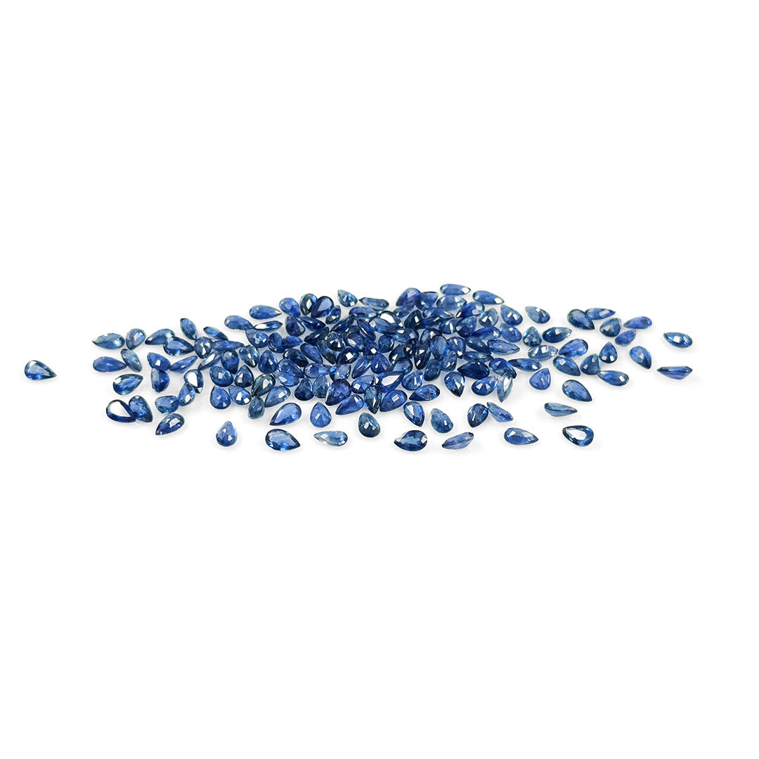 Natural Bangkok Untreated Blue Sapphire Calibrated Pears | 3x5mm & 6x4mm