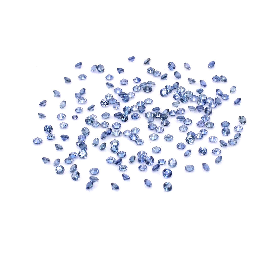 Natural Untreated Blue Sapphire Calibrated Rounds | 1mm & 1.25mm