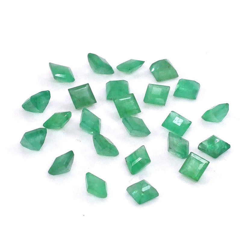 Natural Zambian Emerald Calibrated Squares | 4mm & 4.5mm