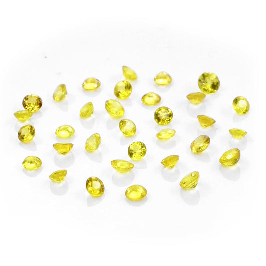 Natural Untreated Yellow Sapphire Calibrated Rounds | 3mm & 3.5mm