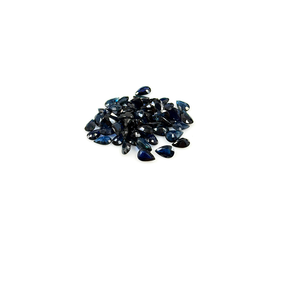 Natural  Bangkok Untreated Blue Sapphire Calibrated Pears | 3x5mm & 6x4mm