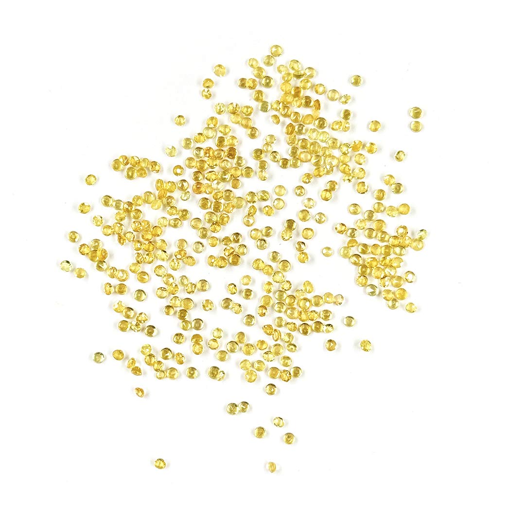 Natural Nigerian Untreated Yellow Sapphire Calibrated Rounds 2mm