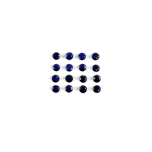 Natural  Bangkok Blue Sapphire Calibrated Rounds | 5mm & 6mm