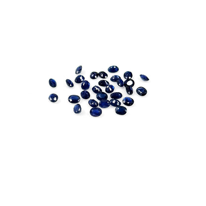 Natural Untreated Blue Sapphire Calibrated Ovals | 3x4mm & 4x5mm