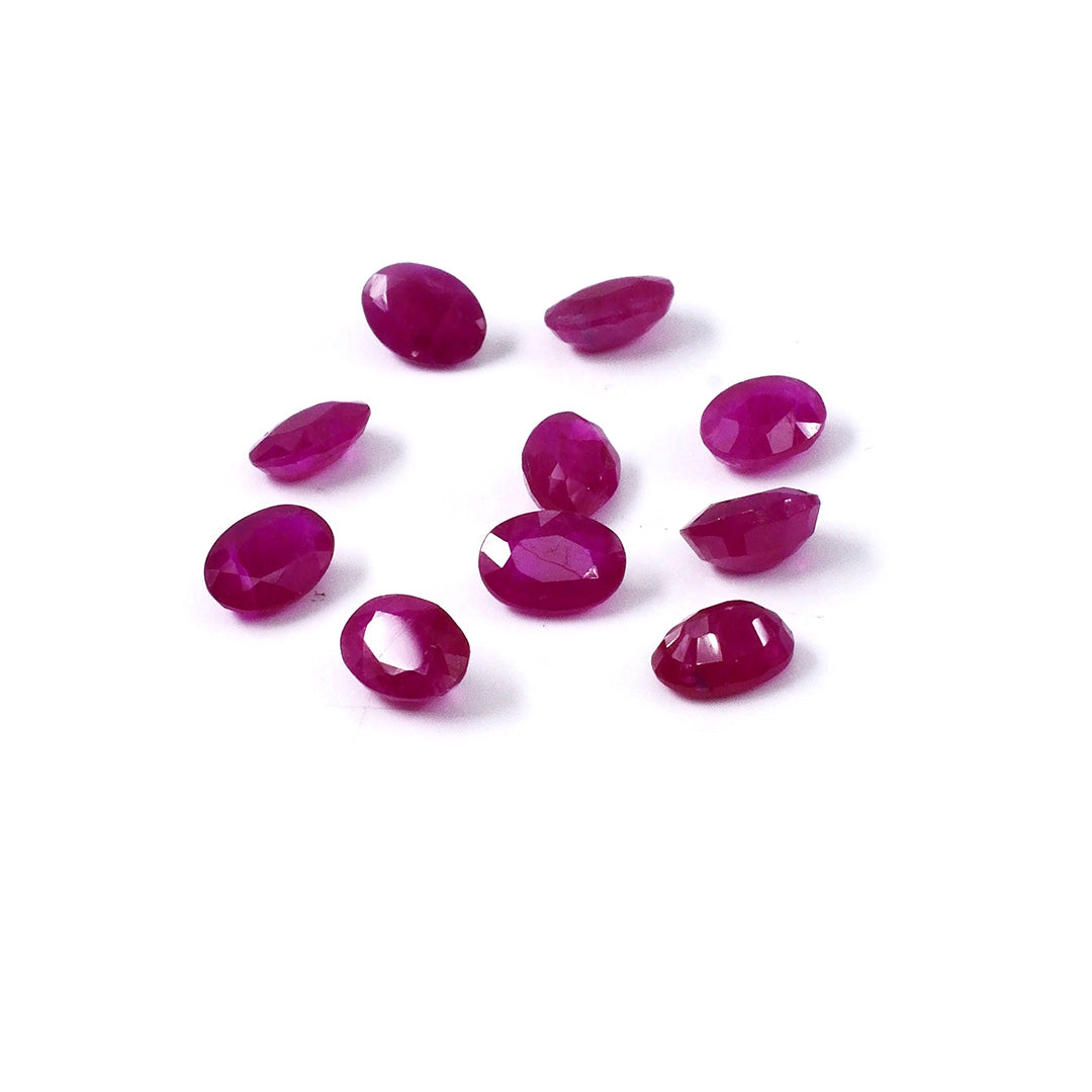Natural African Untreated Ruby Calibrated Ovals | 5x7mm & 6x8mm