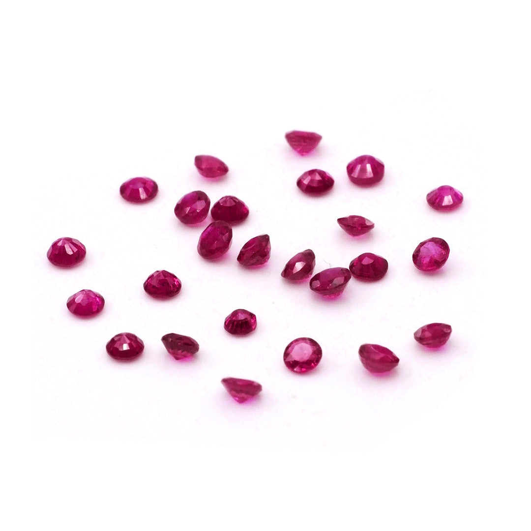 Natural Mozambique Untreated Ruby Calibrated Rounds | 2mm & 2.25mm