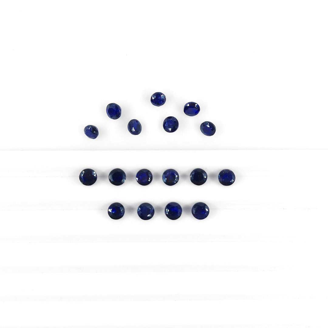 Natural  Bangkok Blue Sapphire Calibrated Rounds | 11mm & 12mm