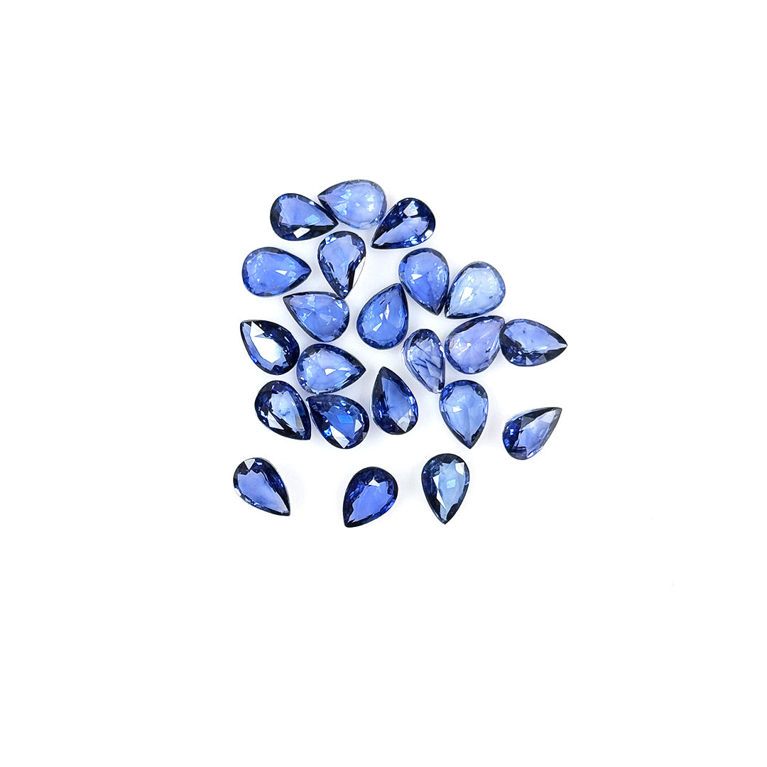 Natural Bangkok Blue Sapphire Calibrated Pears | 3x5mm & 4x6mm