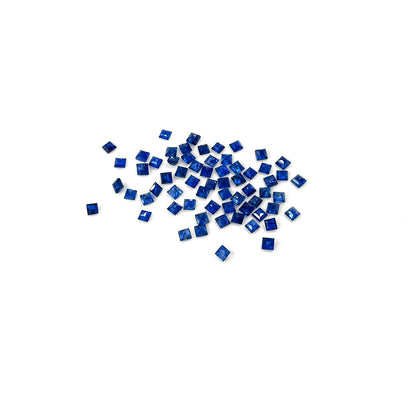 Natural  Bangkok Blue Sapphire Calibrated Squares 3.5mm