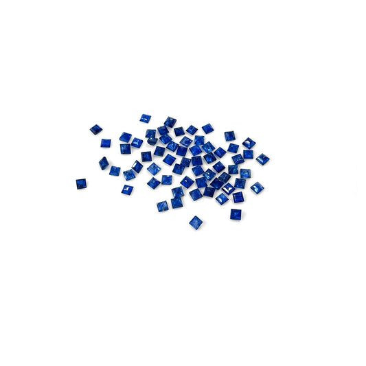 Natural  Bangkok Blue Sapphire Calibrated Squares 3.5mm