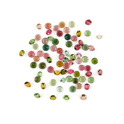 Natural Multi Tourmaline Calibrated Rounds | 4mm & 5mm