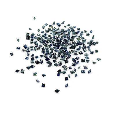 Natural Australian Untreated Teal Sapphire Calibrated Squares 2.5mm