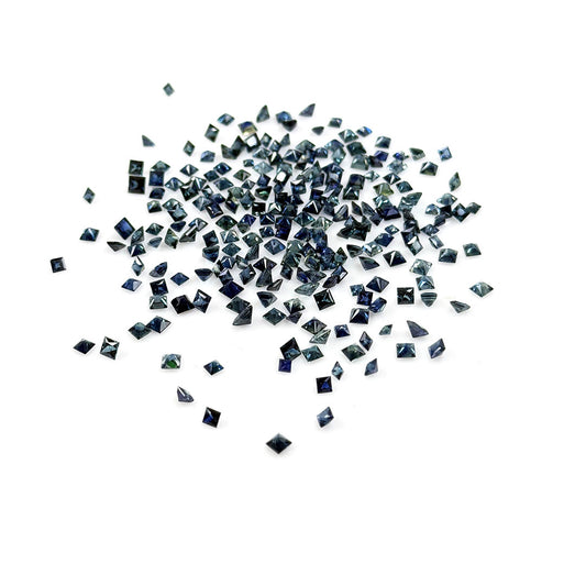 Natural Australian Untreated Teal Sapphire Calibrated Squares 2.5mm
