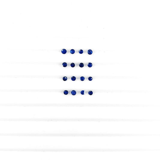 Natural  Bangkok Blue Sapphire Calibrated Rounds, 2mm