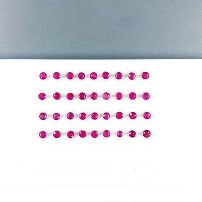 Natural Burma Untreated Ruby Calibrated Rounds | 2mm & 3mm